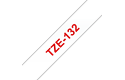 Brother TZe-132 Schriftband – rot auf transparent