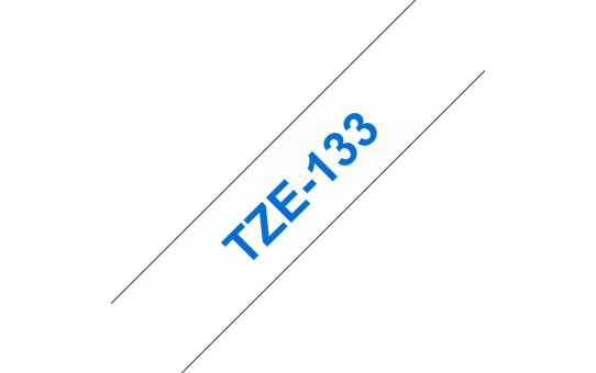 Brother TZe-133 Schriftband – blau auf transparent 2