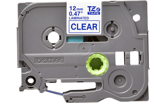 Eredeti Brother TZe-133 laminált szalag – Átlátszó alapon kék, 12mm széles 2