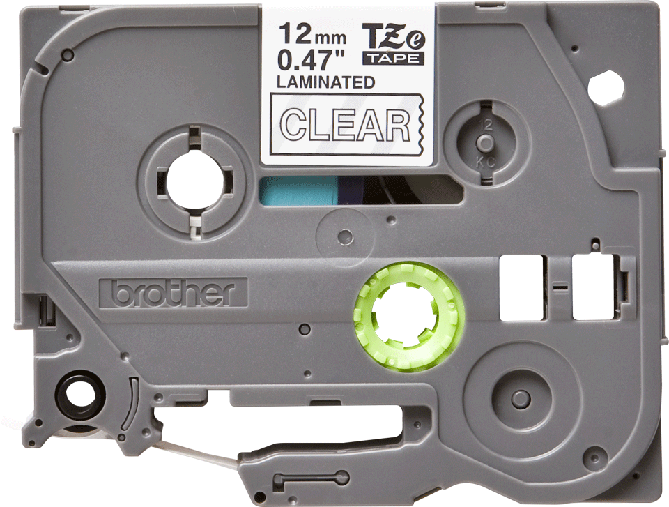 Schriftband für Brother Weiß auf Clear TZe-135 TZe135 12mm PT-E200 E100 D600VP 