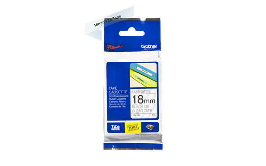 Genuine Brother TZe-141 Labelling Tape Cassette – Black on Clear, 18mm wide 3
