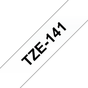 Genuine Brother TZe-141 Labelling Tape Cassette – Black on Clear, 18mm wide