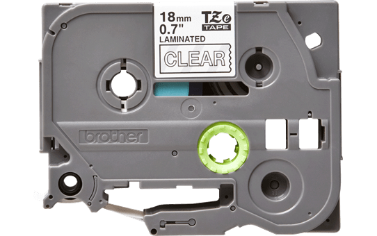 Originele Brother TZe-145 label tapecassette – wit op transparant, breedte 18 mm 2