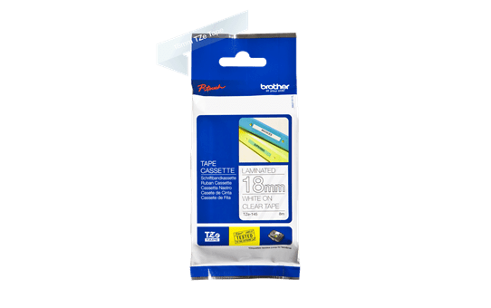 Genuine Brother TZe-145 Labelling Tape Cassette – White On Clear, 18mm wide 3