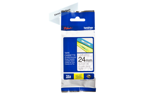 Genuine Brother TZe-151 Labelling Tape Cassette – Black on Clear, 24mm wide 3