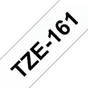 Brother TZe-161 Schriftband – schwarz auf transparent
