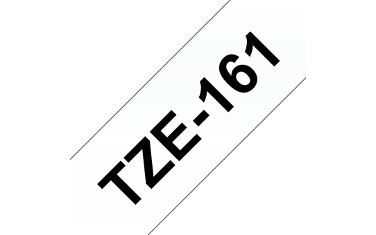 Genuine Brother TZe-161 Labelling Tape Cassette – Black on Clear, 36mm wide