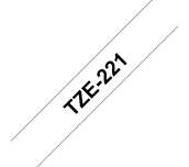 TZe-221 - Ruban pour étiqueteuse Brother original – Noir sur blanc, 9 mm de large