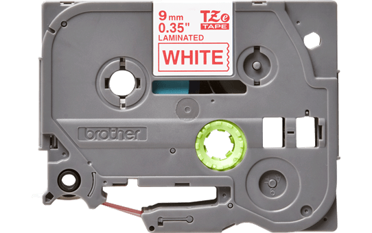 Originele Brother TZe-222 label tapecassette – rood op wit, breedte 9 mm 2