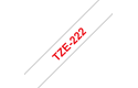Genuine Brother TZe-222 Labelling Tape Cassette – Red on White, 9mm wide