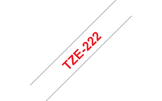 Brother TZe222: оригинальная лента для печати наклеек красным на белом фоне, 9 мм. 3