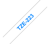 TZe-223 - Cassette à ruban pour étiqueteuse Brother originale – Bleu sur blanc, 9 mm de large