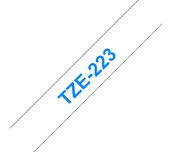 Genuine Brother TZe-223 Labelling Tape Cassette – Blue on White, 9mm wide