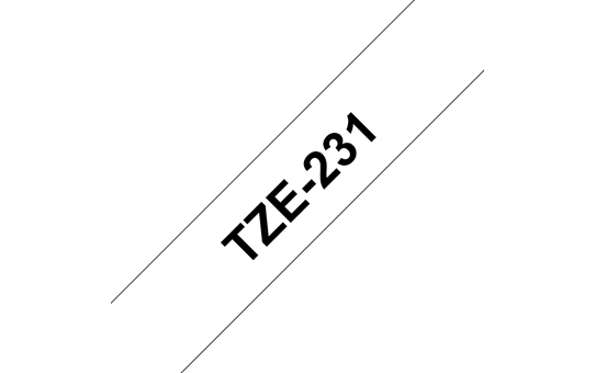 Brother TZe-231 Schriftband – schwarz auf weiß 3