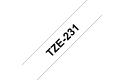 Cassette à ruban pour étiqueteuse TZe-231 Brother originale – Noir sur blanc, 12 mm de large