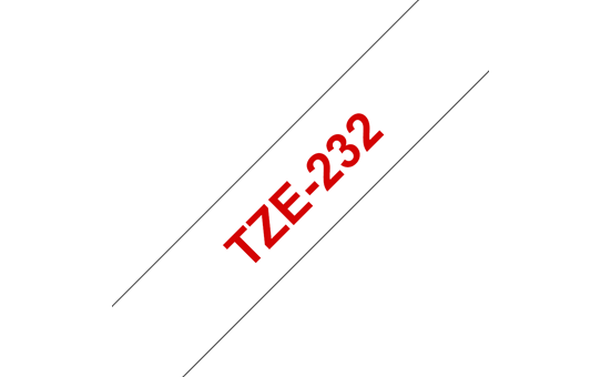 Brother TZe-232 Schriftband – rot auf weiß
