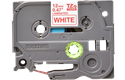 Oriģinālā Brother TZe232 sarkanas drukas balta uzlīmju lentes kasete, 12mm plata 2