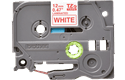 Brother TZe232: оригинальная кассета с лентой для печати наклеек красным на белом фоне, ширина 12 мм.