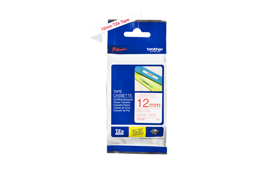 Genuine Brother TZe-232 Labelling Tape Cassette – Red on White, 12mm wide 3