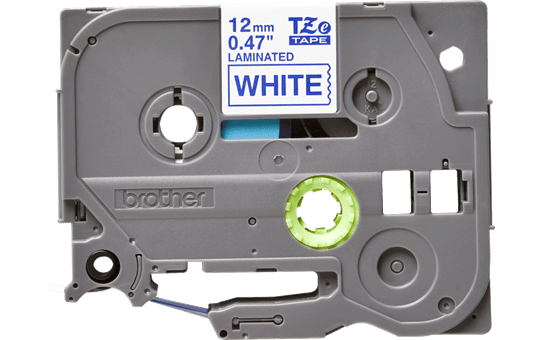 Casetă cu bandă de etichete originală Brother TZe-233 – albastru pe alb, 12 mm lățime 2
