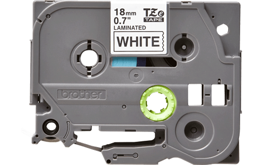 Oriģinālā Brother TZe241 melnas drukas balta uzlīmju lentes kasete, 18mm plata 2