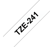 Genuine Brother TZe-241 Labelling Tape Cassette – Black on White, 18mm wide
