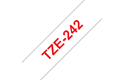 Brother TZe-242 Schriftband – rot auf weiß 2