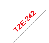 Brother TZe-242 Schriftband – rot auf weiß