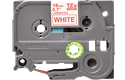 Oriģināla Brother  TZe242 uzlīmju lentes kasete – sarkanas drukas balta, 18mm plata 2