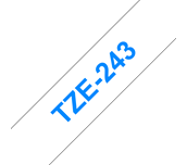 Brother TZe-243 Schriftband – blau auf weiß