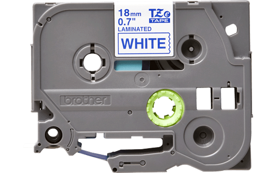 Original TZe-243 Schriftbandkassette von Brother – Blau auf Weiß, 18 mm breit 2