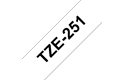 Brother original TZe251 laminert merketape - sort på hvit, 24 mm bred