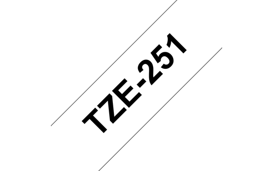 Originele Brother TZe-251 label tapecassette – zwart op wit, breedte 24 mm