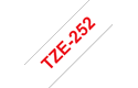 Originele Brother TZe-252 label tapecassette – rood op wit, breedte 24 mm