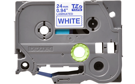 Original TZe-253 Schriftbandkassette von Brother – Blau auf Weiß, 24 mm breit 2