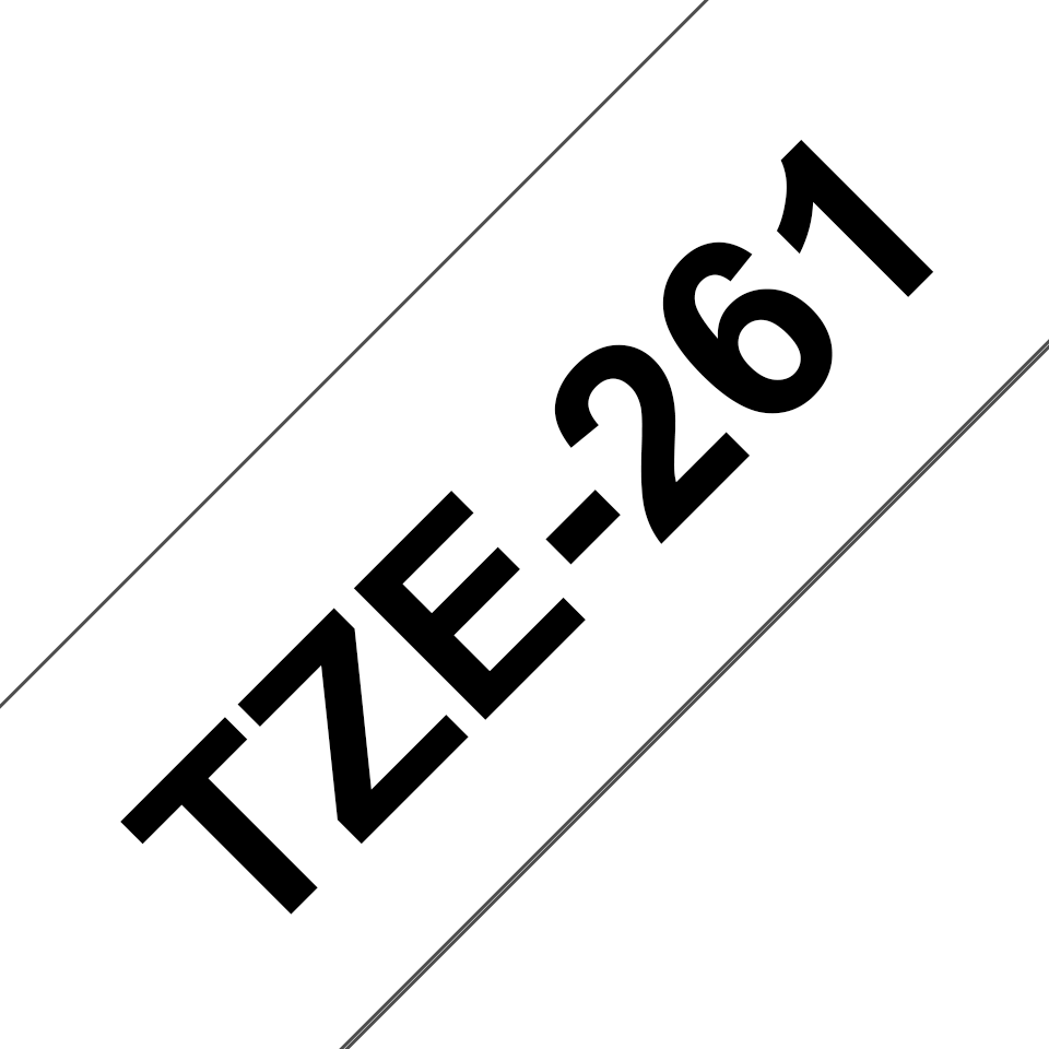 Brother P-touch TZe261 sort på hvit 36 mm bred merketape