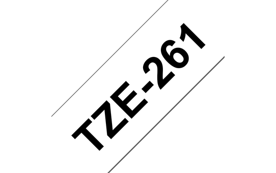 Brother TZe261 original etikettape, svart på vit, 36 mm 