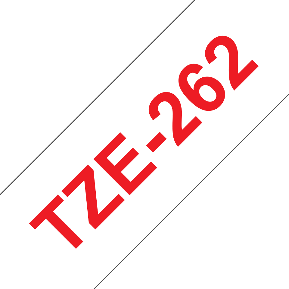 Brother P-touch TZe262 rød på hvit 36 mm bred merketape