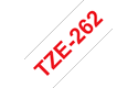 Casetă cu bandă de etichete originală Brother TZe-262 – roșu pe alb, lățime de 36 mm