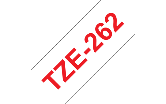 Oryginalna taśma TZe-262 firmy Brother – czerwony nadruk na białym tle, 36mm szerokości