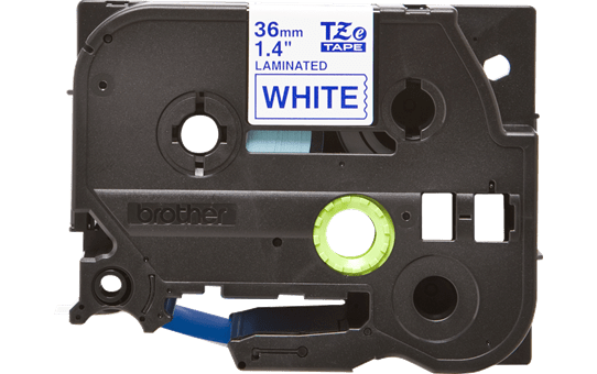 Cassette à ruban pour étiqueteuse TZe-263 Brother originale – Bleu sur blanc, 36 mm de large 2