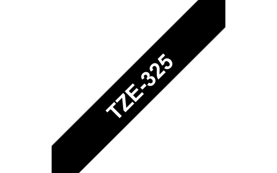 Brother TZe-325 Schriftband – weiß auf schwarz