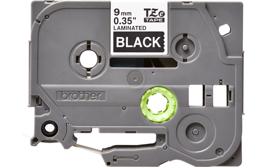 Casetă cu bandă de etichete originală Brother TZe-325 – alb pe negru, 9 mm lățime 2