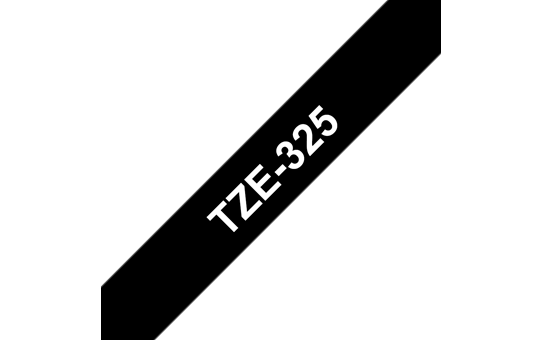 Cassette à ruban pour étiqueteuse TZe-325 Brother originale – Blanc sur noir, 9 mm de large