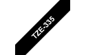 Originele Brother TZe-335 labeltape – wit op zwart, breedte 12 mm