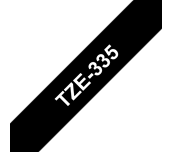 Ruban pour étiqueteuse TZe-335 Brother original – Blanc sur noir, 12 mm de large