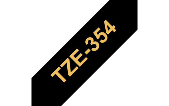 Brother TZe-354 Schriftband – gold auf schwarz 2