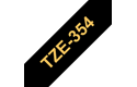 Genuine Brother TZe-354 Labelling Tape Cassette – Gold on Black, 24mm wide