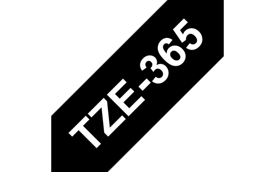 Alkuperäinen Brother TZe365 -tarranauha – valkoinen teksti mustalla pohjalla, 36 mm