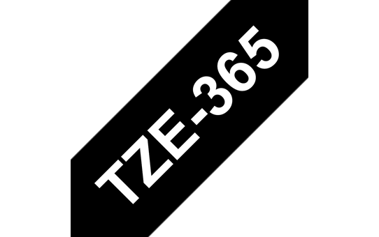 Casetă cu bandă de etichete originală Brother TZe-365 - alb pe negru, lățime de 36 mm